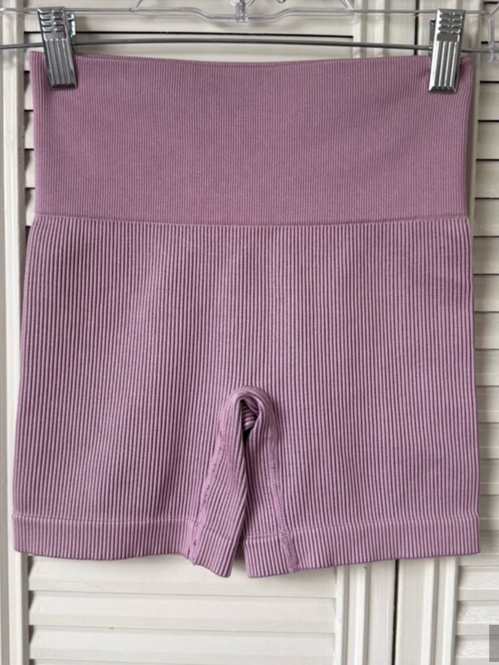 Colsie High Waist Ribbed Bike Shorts